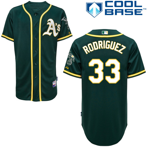 Fernando Rodriguez #33 Youth Baseball Jersey-Oakland Athletics Authentic Alternate Green Cool Base MLB Jersey